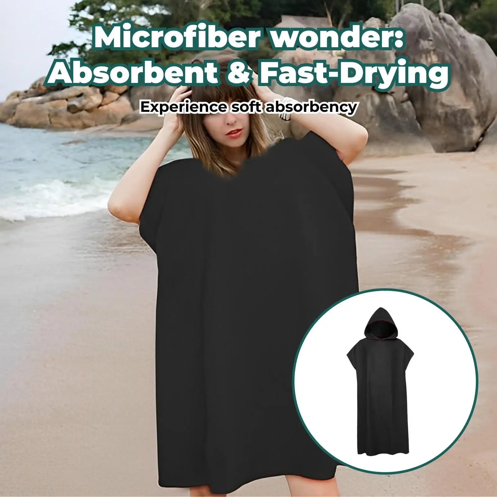 Microfiber Surf Poncho Beach Bathrobe Quick Dry Changing Towel Robe for Swimming and Surfing Outdoor Activities
Microfiber Surf Poncho Beach Bathrobe Quick Dry Changing Towel Robe for Swimming and Surfing Outdoor Activities