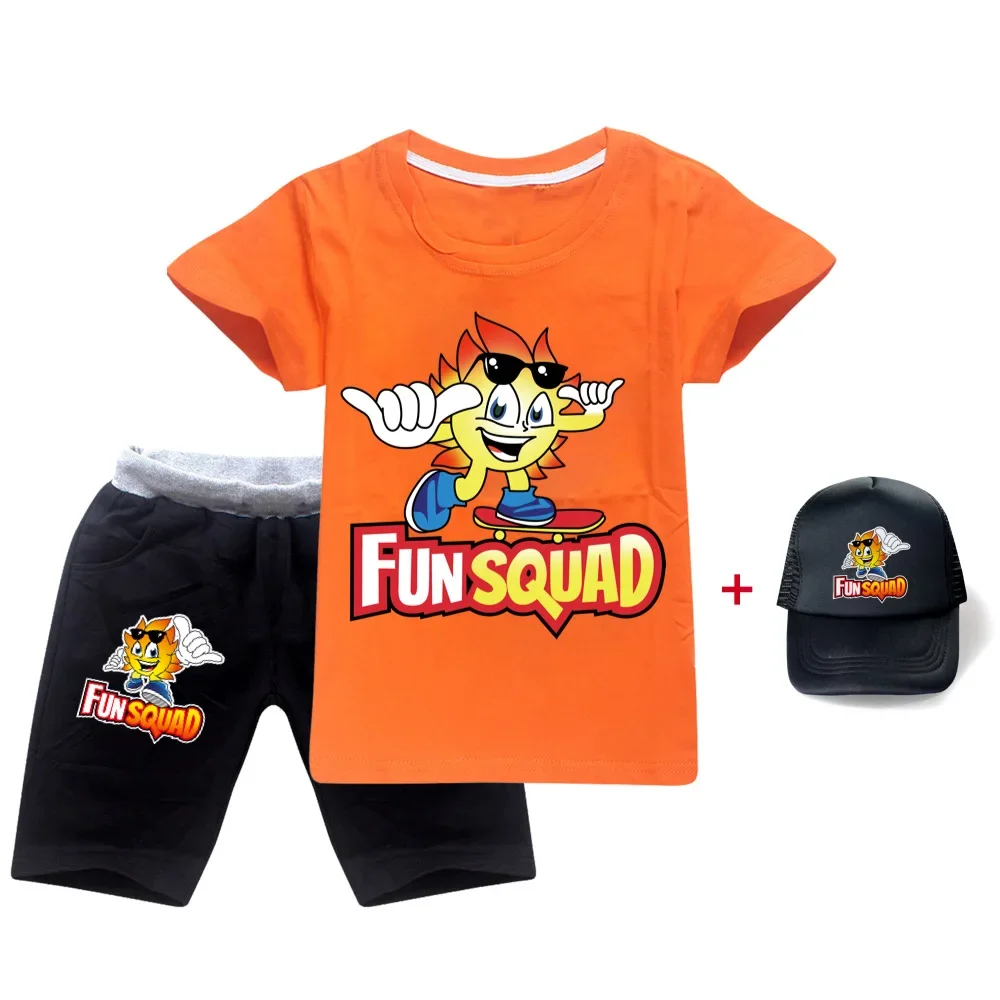 New Fun squad Gaming Baby Girls Boys Clothes Outfits Summer Kids Short Sleeve T-Shirts+Shorts 2pcs Outfits Children's Suit+cap
New Fun squad Gaming Baby Girls Boys Clothes Outfits Summer Kids Short Sleeve T-Shirts+Shorts 2pcs Outfits Children's Suit+cap