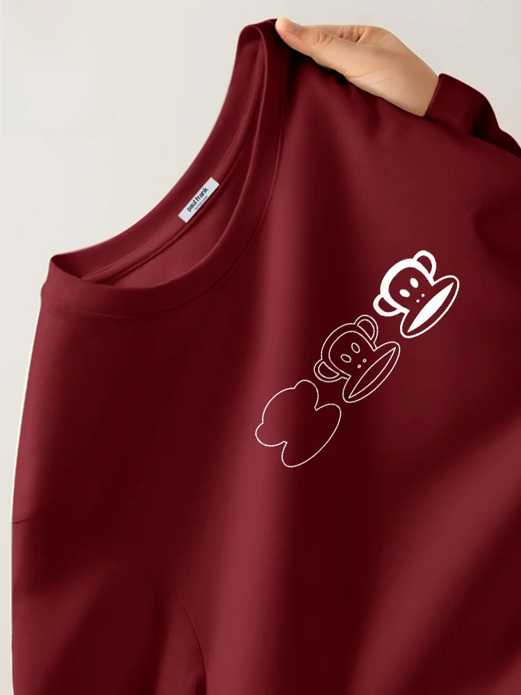 Мужская хлопковая футболка с длинным рукавом, винно-красная, весна 2025, с принтом китайского зодиака, свободный крой
Мужская хлопковая футболка с длинным рукавом, винно-красная, весна 2025, с принтом китайского зодиака, свободный крой