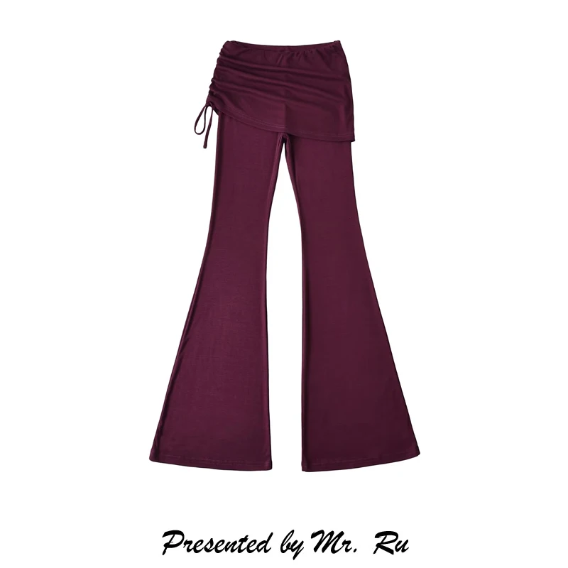 Low Waist Flared Pants Yoga Ice Silk Drapey Bell Bottoms Drawstring Side Casual Trousers Women's Commute Style Summer 2026
Low Waist Flared Pants Yoga Ice Silk Drapey Bell Bottoms Drawstring Side Casual Trousers Women's Commute Style Summer 2026
