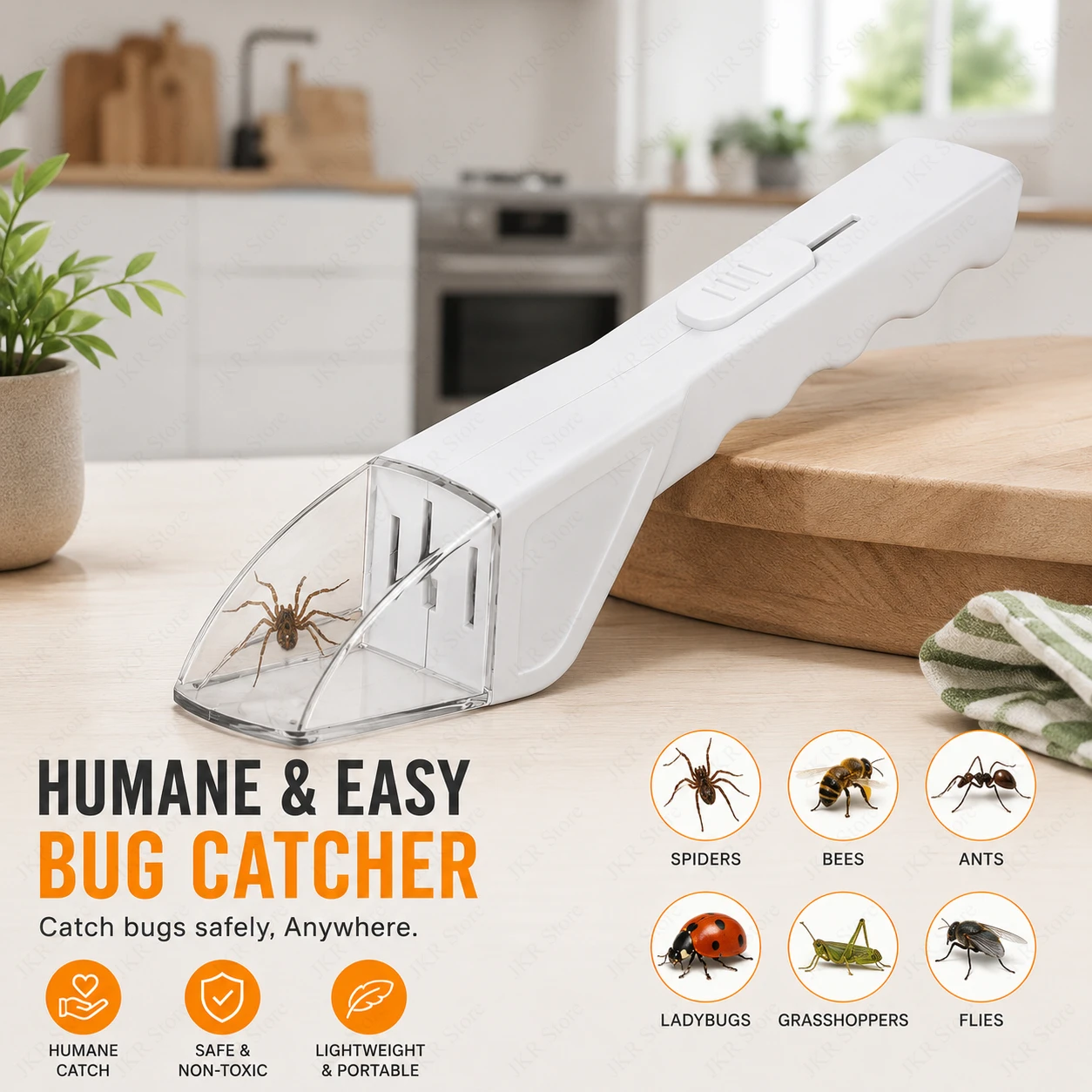 Handheld Bug Catcher Clamp Portable Spider Bee Insect Trap Tool for Home Garden Indoor Outdoor Pest Removal Cleaning Supplies
Handheld Bug Catcher Clamp Portable Spider Bee Insect Trap Tool for Home Garden Indoor Outdoor Pest Removal Cleaning Supplies