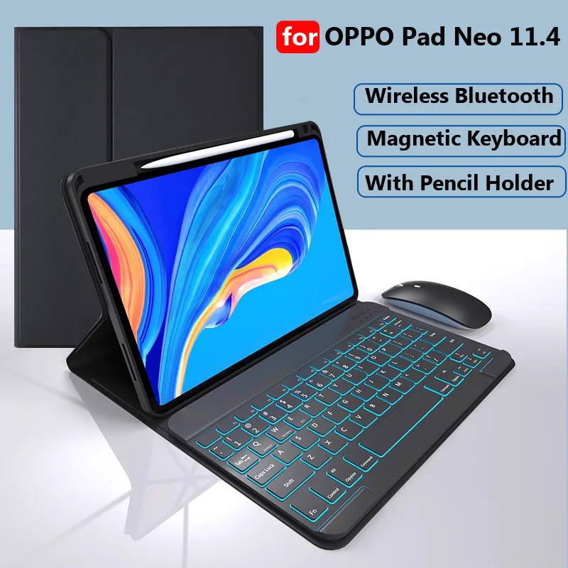 Для OPPO Pad Neo 11,4 дюйма 2024 Air2 11,4 Air 10,36 Pad 11 дюймов Pad3 11,61 Bluetooth-клавиатура и мышь, чехол со встроенной подсветкой
Для OPPO Pad Neo 11,4 дюйма 2024 Air2 11,4 Air 10,36 Pad 11 дюймов Pad3 11,61 Bluetooth-клавиатура и мышь, чехол со встроенной подсветкой