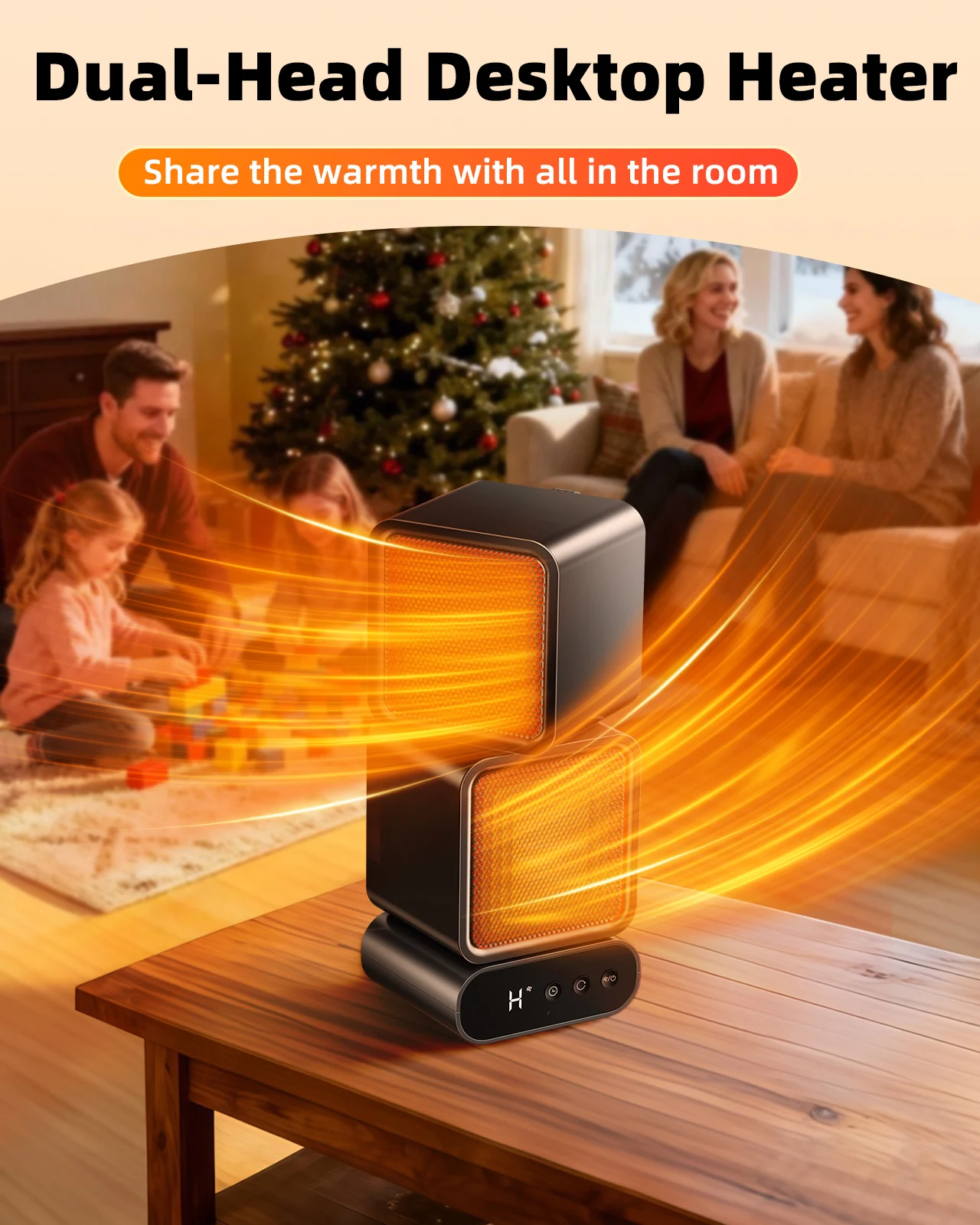 Eary Dual Head Desktop Heater Electric Space Heater with Remote Control 12H Timer Multi-Angle Rotation for Office Bedroom Home
Eary Dual Head Desktop Heater Electric Space Heater with Remote Control 12H Timer Multi-Angle Rotation for Office Bedroom Home