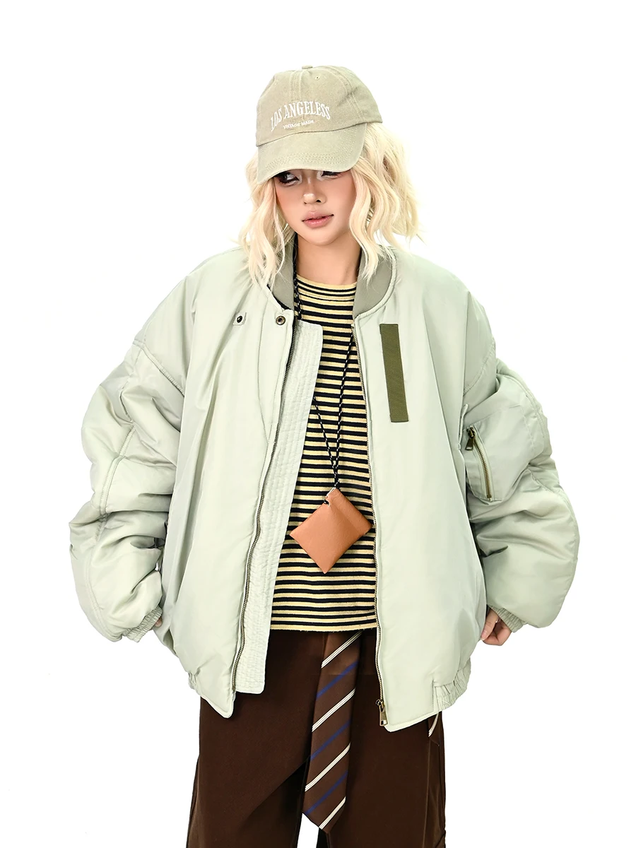 Lazy Faion Women's Loose BF Sle Korean Streetwear Baseball Collar Jaet Coat Thiened Long Sve Zipper Closure Winter...
Lazy Faion Women's Loose BF Sle Korean Streetwear Baseball Collar Jaet Coat Thiened Long Sve Zipper Closure Winter...