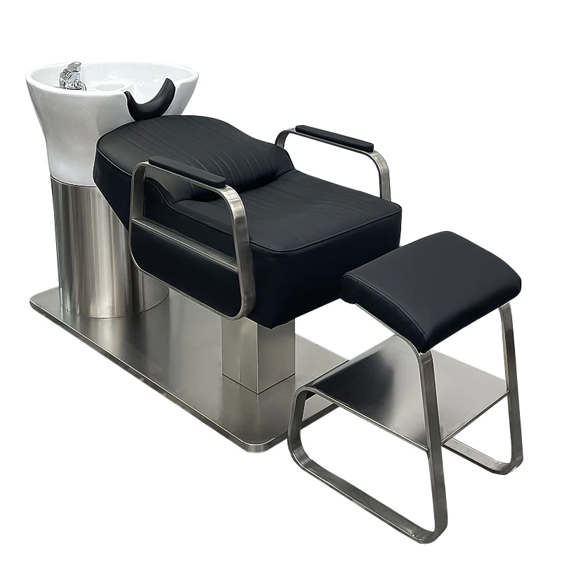 Shampoo bed Hair salon Semi-reclining flush bed Hair salon Stainless steel ceramic beauty salon bed
Shampoo bed Hair salon Semi-reclining flush bed Hair salon Stainless steel ceramic beauty salon bed