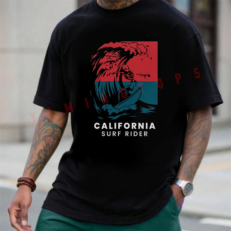 California Surf Rider Graphic Motorcycle T-Shirt Motorrad Fans New Fashion Summer Cotton Men Short Sleeve O-Neck Tee
California Surf Rider Graphic Motorcycle T-Shirt Motorrad Fans New Fashion Summer Cotton Men Short Sleeve O-Neck Tee