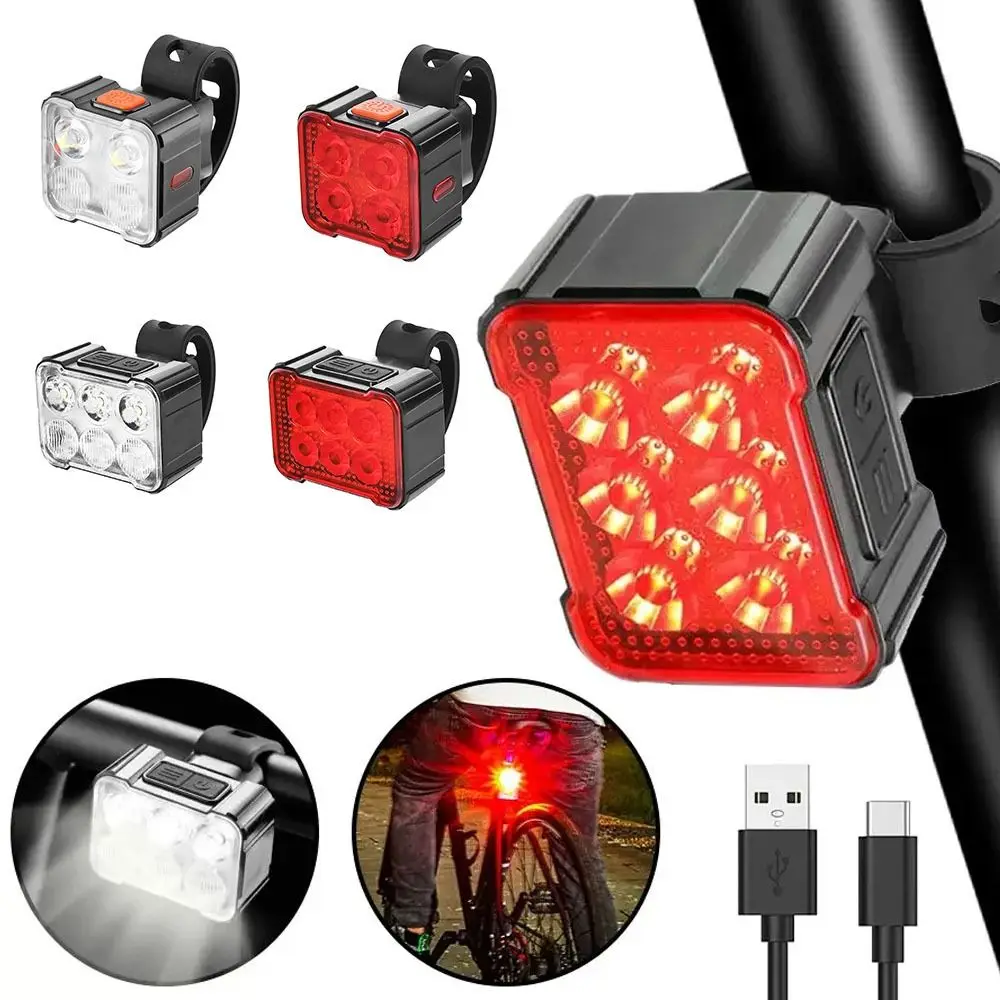 USB Charge Bicycle Front Rear Light Waterproof 6/4 Lamp Bead Cycling Headlight Flashlight Safety Warning Taillight Light
USB Charge Bicycle Front Rear Light Waterproof 6/4 Lamp Bead Cycling Headlight Flashlight Safety Warning Taillight Light