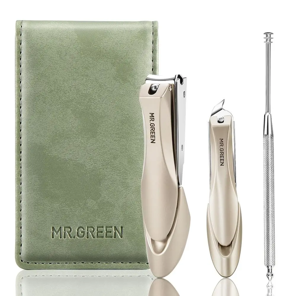 3-Piece Stainless Steel Nail Clipper Set with Anti-Splash, Ear Pick, and Leather Case (Green)
3-Piece Stainless Steel Nail Clipper Set with Anti-Splash, Ear Pick, and Leather Case (Green)