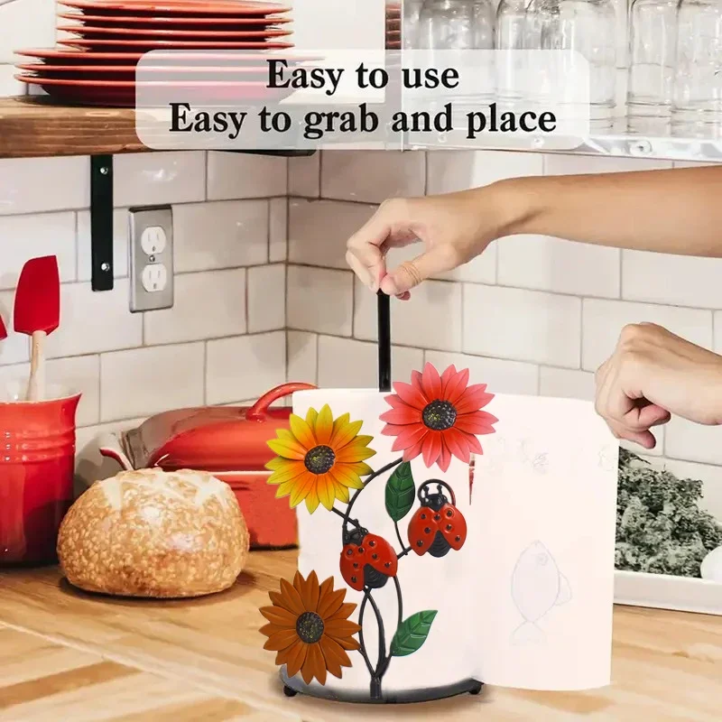 Iron Art Pastoral Tissue Rack Metal Sunflower Ladybug Kitchen Accessories Tissue Holder For Roll Paper Tissue Stand Ornaments
Iron Art Pastoral Tissue Rack Metal Sunflower Ladybug Kitchen Accessories Tissue Holder For Roll Paper Tissue Stand Ornaments