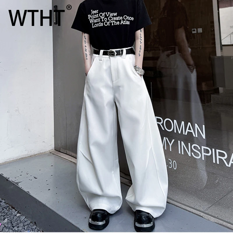 WTHT Fashion Men's Pleated Straight Solid Color Casual Pants Trendy High-waisted Wide Leg Trousers Male 2025 Autumn 2A1440
WTHT Fashion Men's Pleated Straight Solid Color Casual Pants Trendy High-waisted Wide Leg Trousers Male 2025 Autumn 2A1440