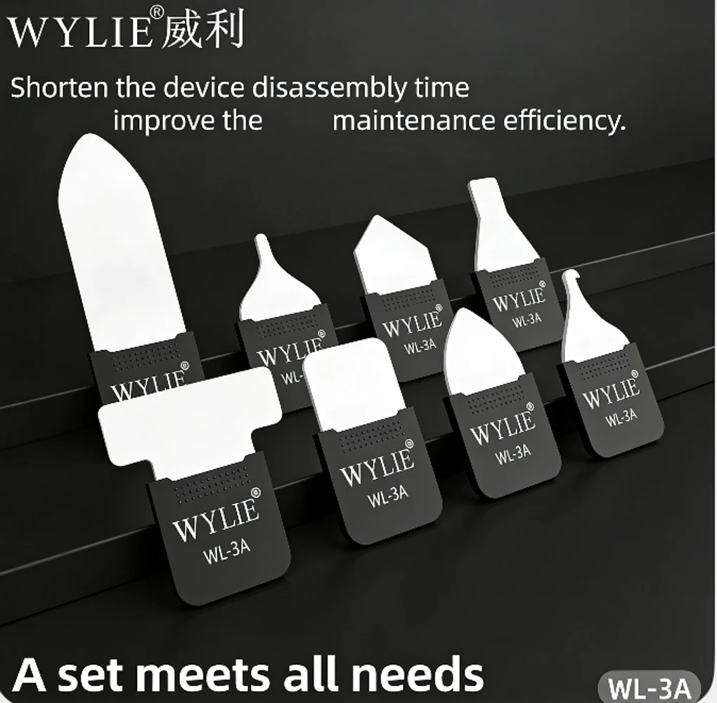 Профессиональный набор для разборки Wylie WL-3A 8-в-1 – прецизионные лезвия для ремонта аккумуляторов, экранов, задних крышек и заднего стекла телефонов
Профессиональный набор для разборки Wylie WL-3A 8-в-1 – прецизионные лезвия для ремонта аккумуляторов, экранов, задних крышек и заднего стекла телефонов