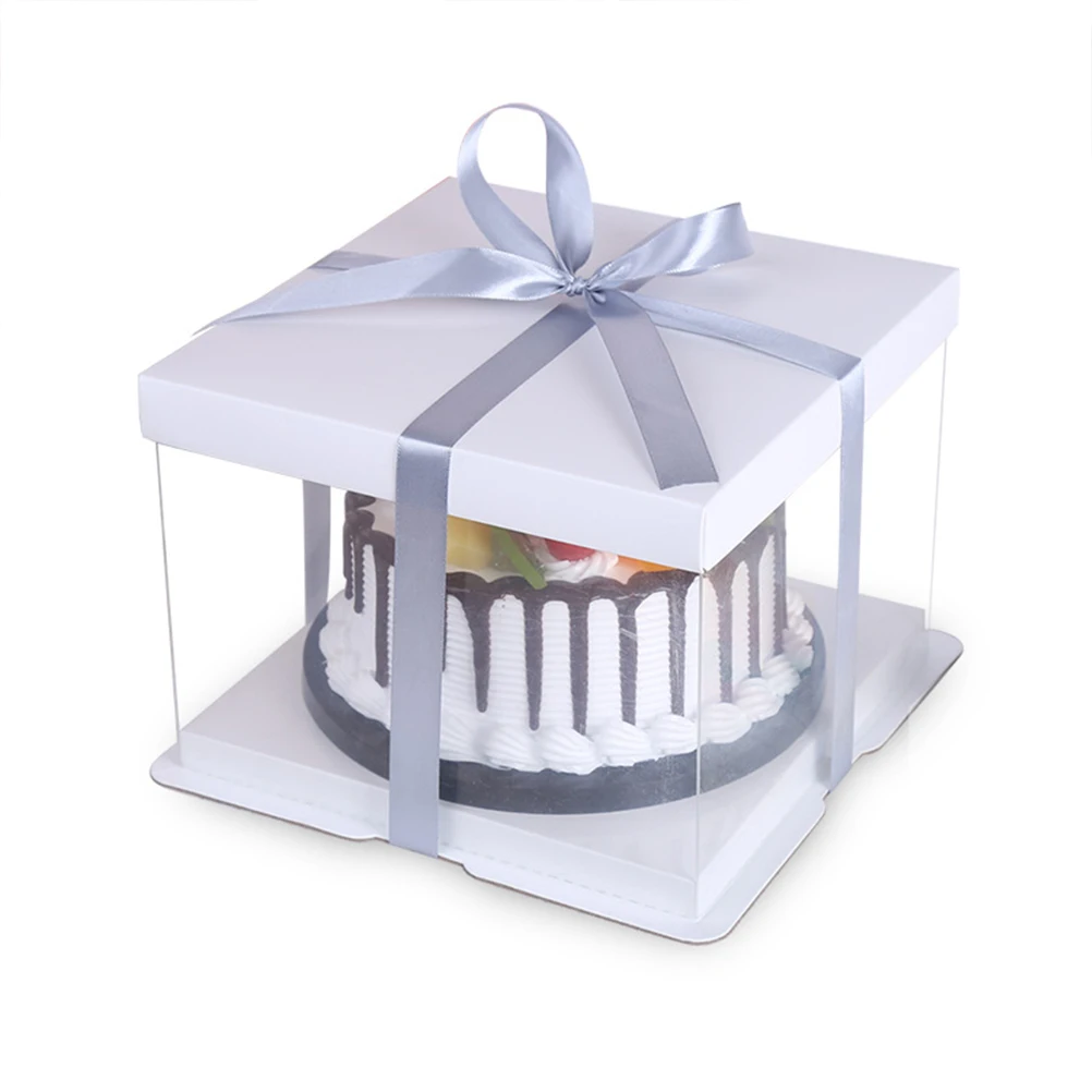 Transparent Square Cake Box Plastic Cake Packaging Boxes Organizer for Home Dessert Shop - 8 inch (White)
Transparent Square Cake Box Plastic Cake Packaging Boxes Organizer for Home Dessert Shop - 8 inch (White)