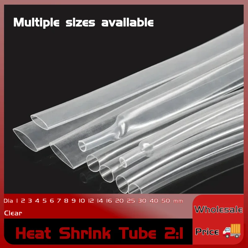 Dia 1 2 3 4 5 6 7 8 9 10 12 14 16 20 25 30 40 50 mm Polyolefin Thermal Cable Sleeve Insulated 10M Clear Heat Shrink Tube 2:1
Dia 1 2 3 4 5 6 7 8 9 10 12 14 16 20 25 30 40 50 mm Polyolefin Thermal Cable Sleeve Insulated 10M Clear Heat Shrink Tube 2:1