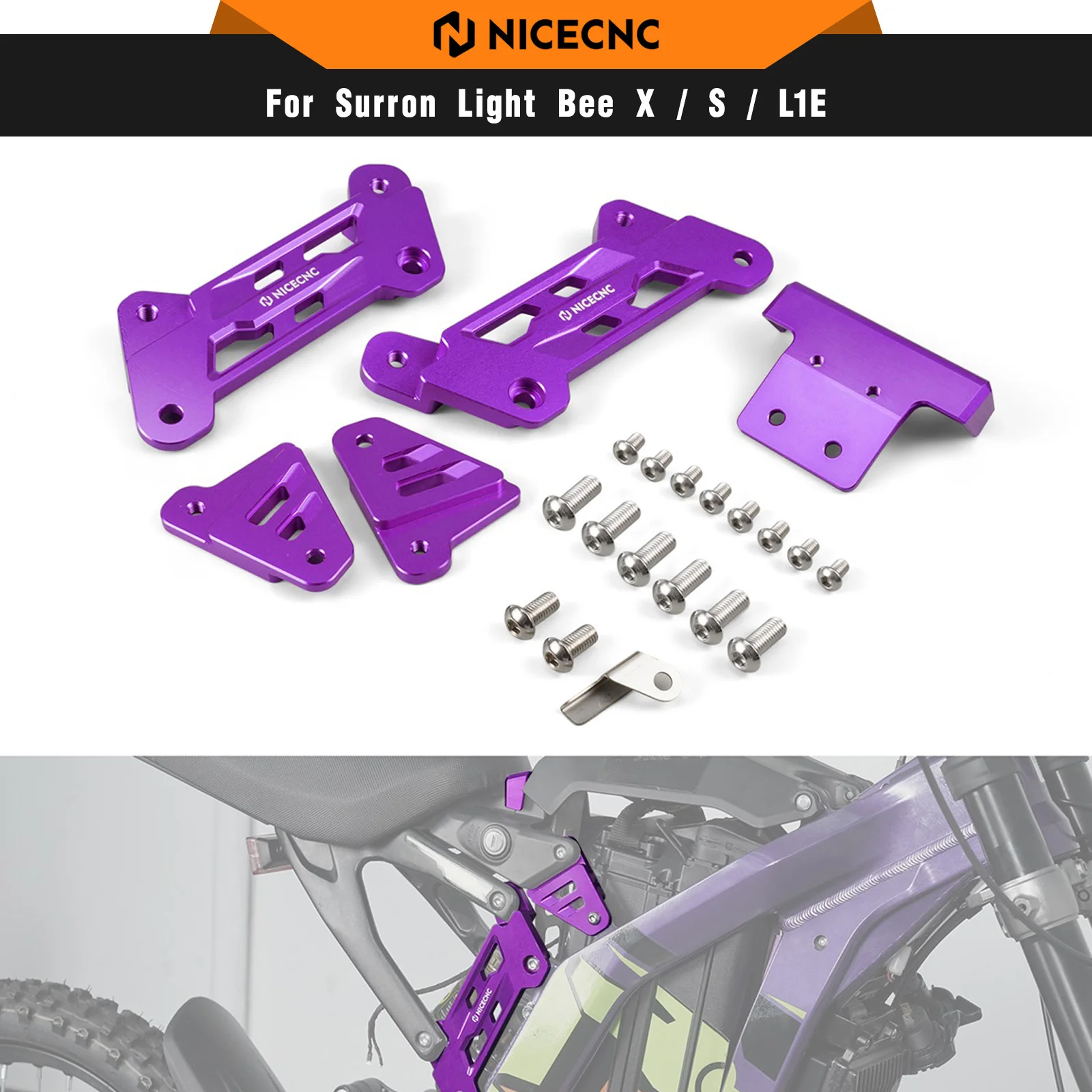 NICECNC For Surron Light Bee X S L1E 5cm Rise Seat Riser Bracket Stand Set For Segway X160 X260 Electric Dirt Bike 2024 2025
NICECNC For Surron Light Bee X S L1E 5cm Rise Seat Riser Bracket Stand Set For Segway X160 X260 Electric Dirt Bike 2024 2025