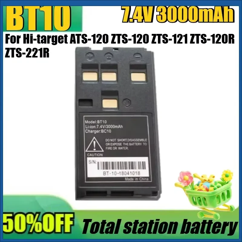 New BT10 BT-10 Battery for Hi-target ATS-120 ZTS-120 ZTS-121 ZTS-120R ZTS-221R BT-10-18041018 Total Station 7.4V 3000mAh
New BT10 BT-10 Battery for Hi-target ATS-120 ZTS-120 ZTS-121 ZTS-120R ZTS-221R BT-10-18041018 Total Station 7.4V 3000mAh