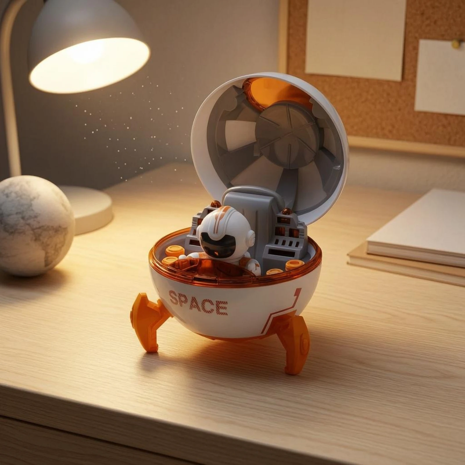 Spaceship Toy Hinged Dome Toy Spaceship Astronaut Playset Landing Legs Space Launch Vehicle Set Seated Cockpit
Spaceship Toy Hinged Dome Toy Spaceship Astronaut Playset Landing Legs Space Launch Vehicle Set Seated Cockpit