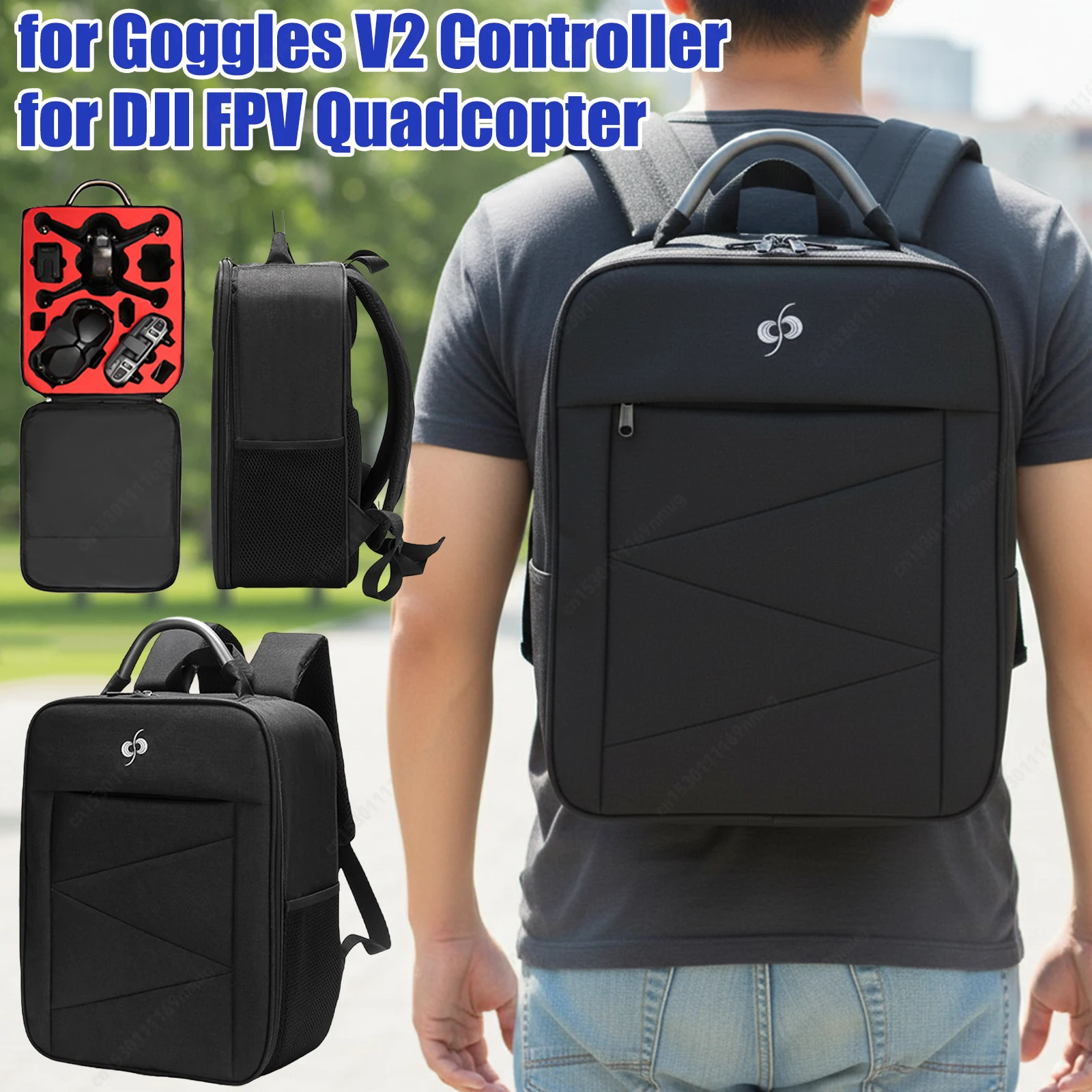 Waterproof Storage Backpack Remote Control Handle Portable Waterproof Case for DJI FPV Combo Quadcopter Goggles V2 Controller