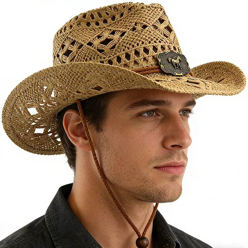 Trendy Vintage Summer Beach Bohemian Straw Hat Women Men Western Cool Cowboy Hats Wooden Beads Hollow Out Sun Hat Holiday Caps
Trendy Vintage Summer Beach Bohemian Straw Hat Women Men Western Cool Cowboy Hats Wooden Beads Hollow Out Sun Hat Holiday Caps