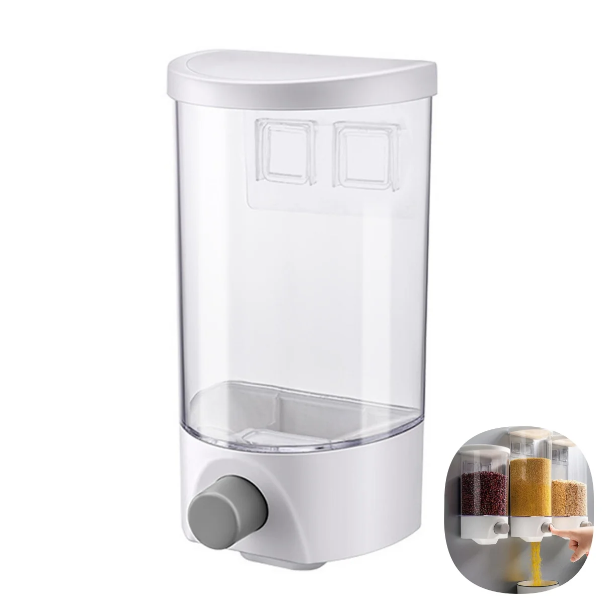 Grain Dispenser Home Kitchen Wall Mounted Food Storage Container Clear Window Cereal Box for Rice Beans Nuts, 1/1.5L
Grain Dispenser Home Kitchen Wall Mounted Food Storage Container Clear Window Cereal Box for Rice Beans Nuts, 1/1.5L