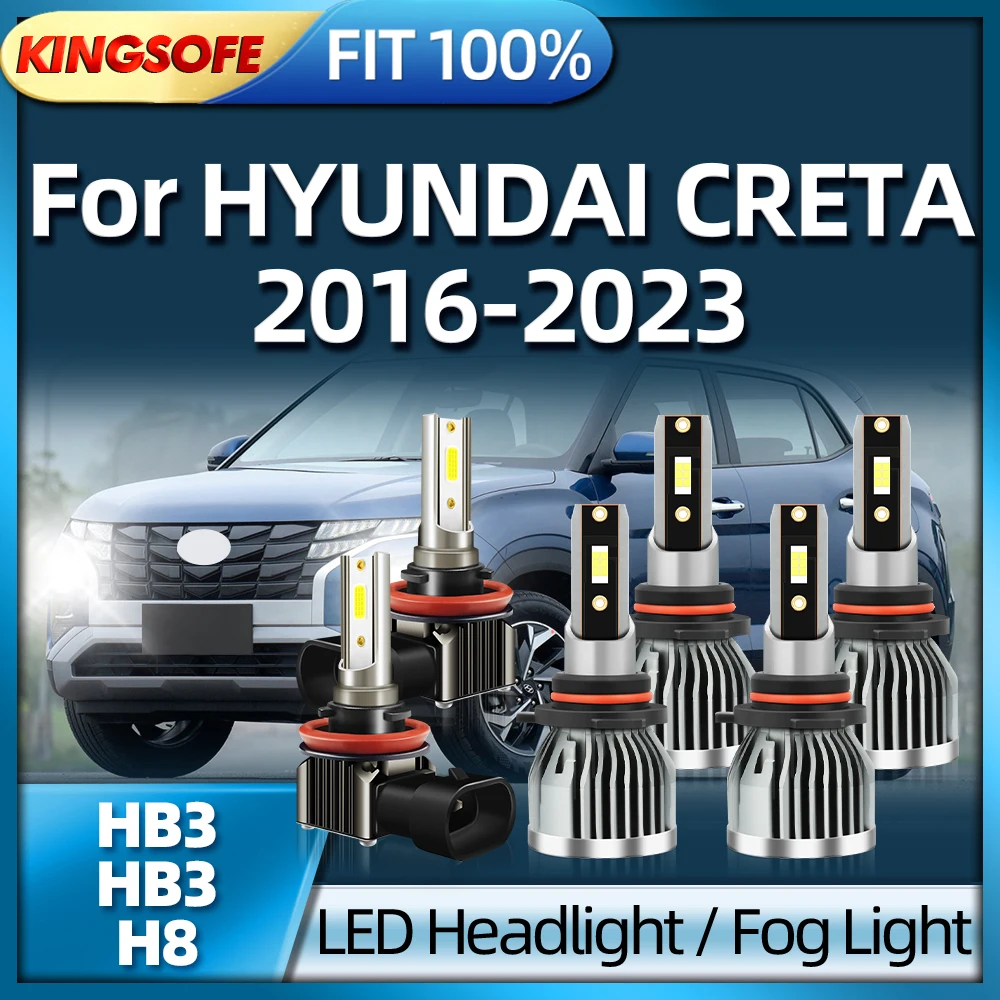KINGSOFE Led HB3 9005 фары автомобильные H8 противотуманные аксессуары 26000LM для HYUNDAI CRETA 2016 2017 2018 2019 2020 2021 2022
KINGSOFE Led HB3 9005 фары автомобильные H8 противотуманные аксессуары 26000LM для HYUNDAI CRETA 2016 2017 2018 2019 2020 2021 2022