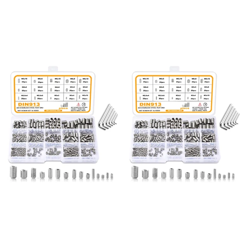 -ABGQ Набор винтов из 300 предметов, набор винтов с внутренним шестигранником и полукруглой головкой, установочный винт из нержавеющей стали 304, M2,5-M8
-ABGQ Набор винтов из 300 предметов, набор винтов с внутренним шестигранником и полукруглой головкой, установочный винт из нержавеющей стали 304, M2,5-M8