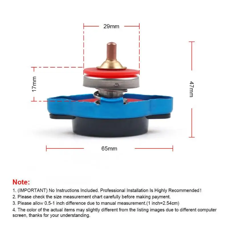 Engine Cooling Radiator Cap 09Bar 11Bar For Car Motorcycle Thermostat Leakproof Universal Fit High Temp Protection
Engine Cooling Radiator Cap 09Bar 11Bar For Car Motorcycle Thermostat Leakproof Universal Fit High Temp Protection