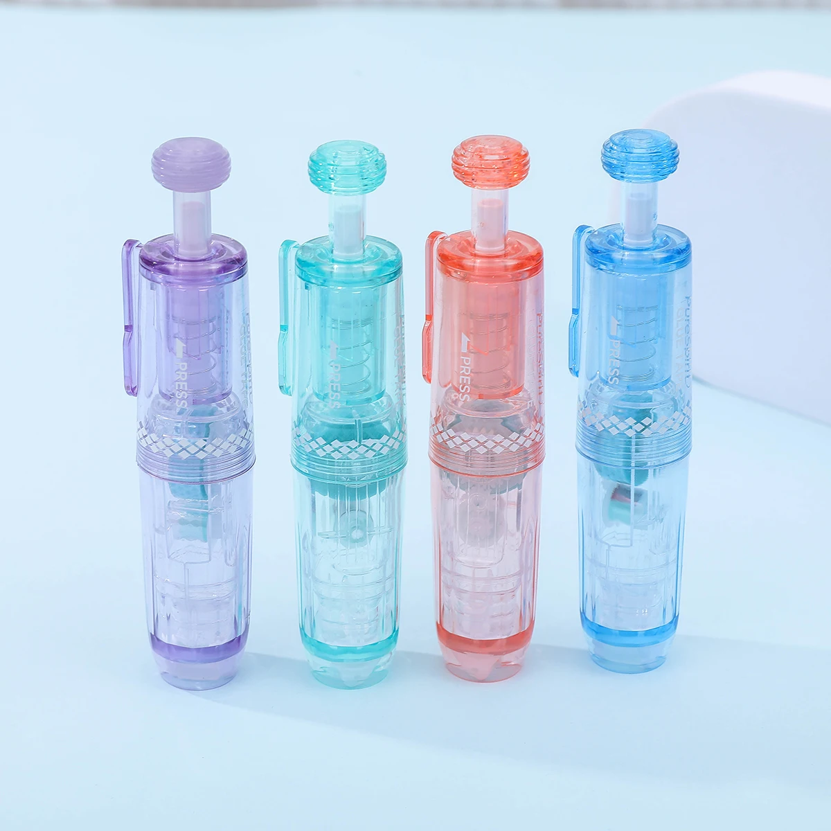 4Pcs/Set Transparent Dot Glue Press Dispensing Double-sided Tape Handbook Dot Glue Stationery School Office Supplies
4Pcs/Set Transparent Dot Glue Press Dispensing Double-sided Tape Handbook Dot Glue Stationery School Office Supplies