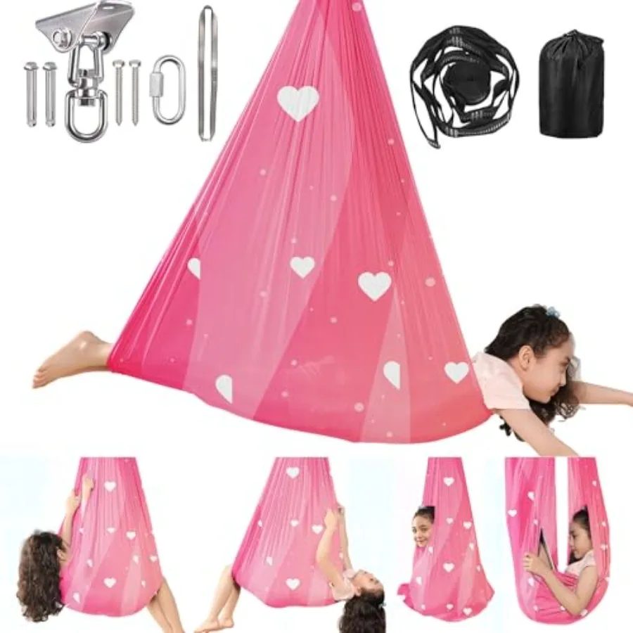 2-Layer Safe 360° Swivel Sensory Swing for Adults Pod Swing Special Needs Indoor Outdoor Snuggle Swing Hanger Hammock for Calmi
2-Layer Safe 360° Swivel Sensory Swing for Adults Pod Swing Special Needs Indoor Outdoor Snuggle Swing Hanger Hammock for Calmi