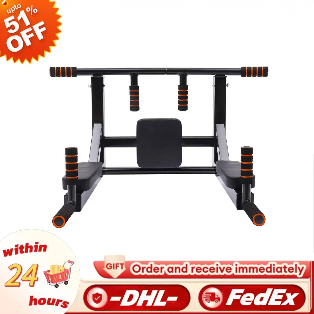 Wall-mount Pull Up Bar Chin Up Bar 440Lbs Multifunction Dip Station for Indoor Gym Workout Training Equipment Fitness Dip Stand
Wall-mount Pull Up Bar Chin Up Bar 440Lbs Multifunction Dip Station for Indoor Gym Workout Training Equipment Fitness Dip Stand