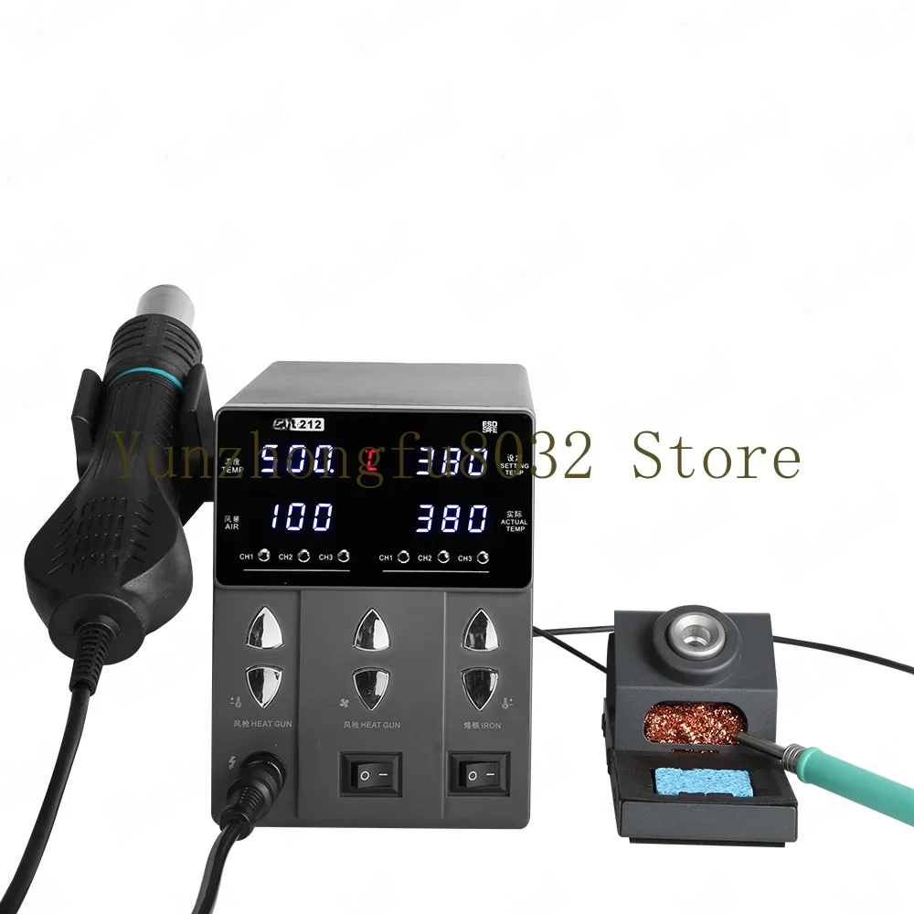 Digital Lead free 212 Rework station with Electric Soldering Irons & Hot Air Gun
Digital Lead free 212 Rework station with Electric Soldering Irons & Hot Air Gun