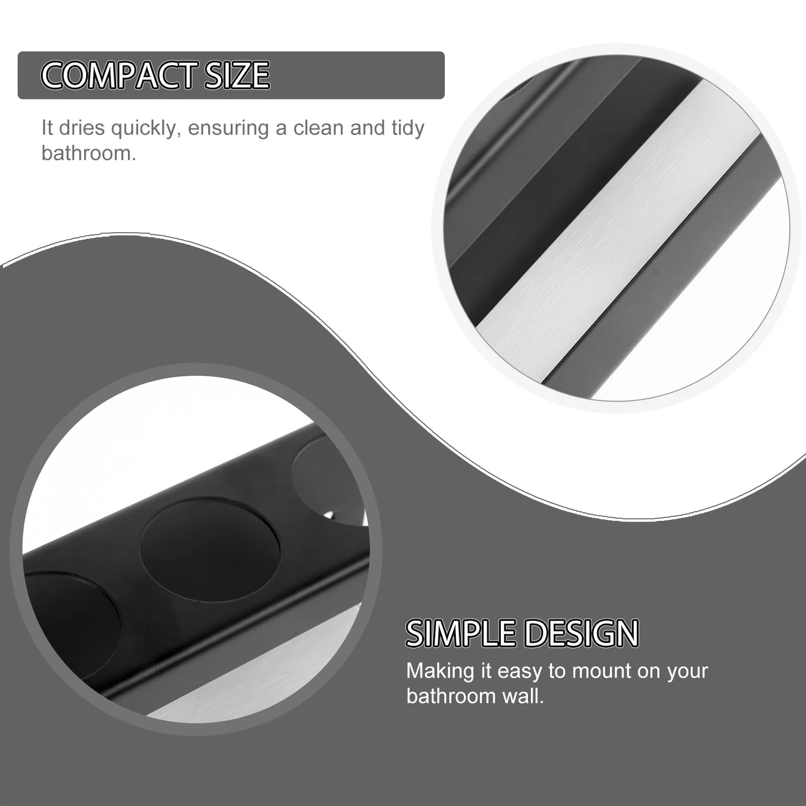Electric Toothbrush Holder Wall Mount 3-Pcs Black Stainless Steel Diatom Mud Rack Fast Drying Shower Storage Bathroom Organizer
Electric Toothbrush Holder Wall Mount 3-Pcs Black Stainless Steel Diatom Mud Rack Fast Drying Shower Storage Bathroom Organizer
