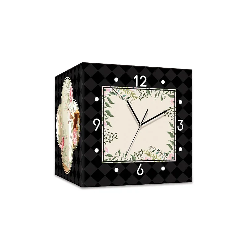 Stereoscopic luxury Creative corner wall clock retro non-punching wall clock
Stereoscopic luxury Creative corner wall clock retro non-punching wall clock