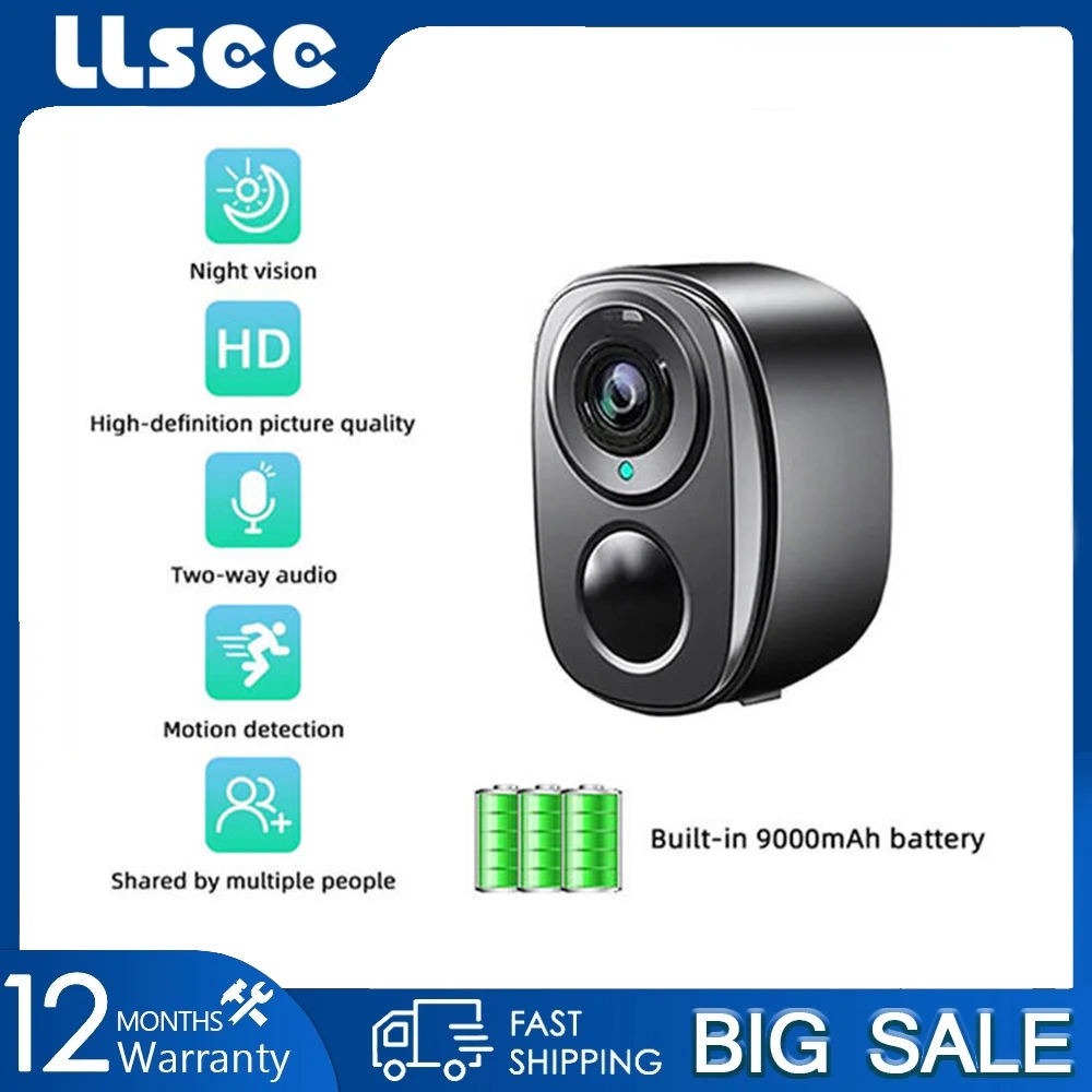 LLSEE 4MP 2K Встроенная беспроводная камера безопасности Wi-Fi, не требуется плагин, обнаружение движения, защита от атмосферных воздействий.
LLSEE 4MP 2K Встроенная беспроводная камера безопасности Wi-Fi, не требуется плагин, обнаружение движения, защита от атмосферных воздействий.