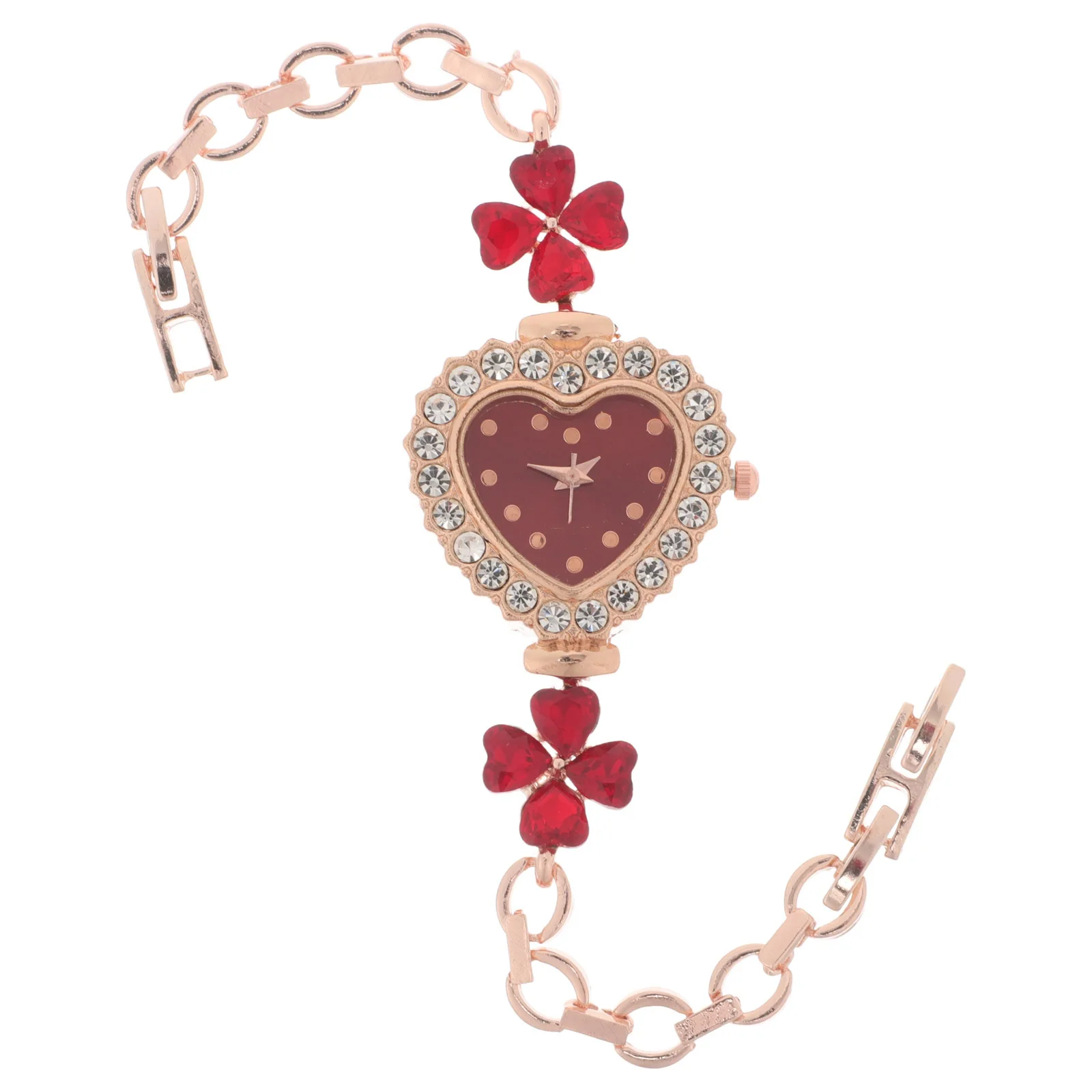 Valentines Heart Shaped Bracelet Watch Quartz Ladies Watches Rhinestone Alloy Wristwatch Heart
Valentines Heart Shaped Bracelet Watch Quartz Ladies Watches Rhinestone Alloy Wristwatch Heart