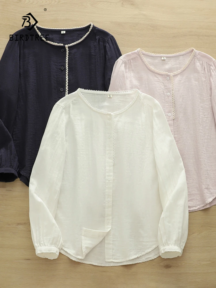 New 2025 Autumn Cotton Yarn Long Sleeve Shirt, Women O Neck Lace Solid, Mori Girl Versatile Commute Chic Loose Blouse T57079CC
New 2025 Autumn Cotton Yarn Long Sleeve Shirt, Women O Neck Lace Solid, Mori Girl Versatile Commute Chic Loose Blouse T57079CC