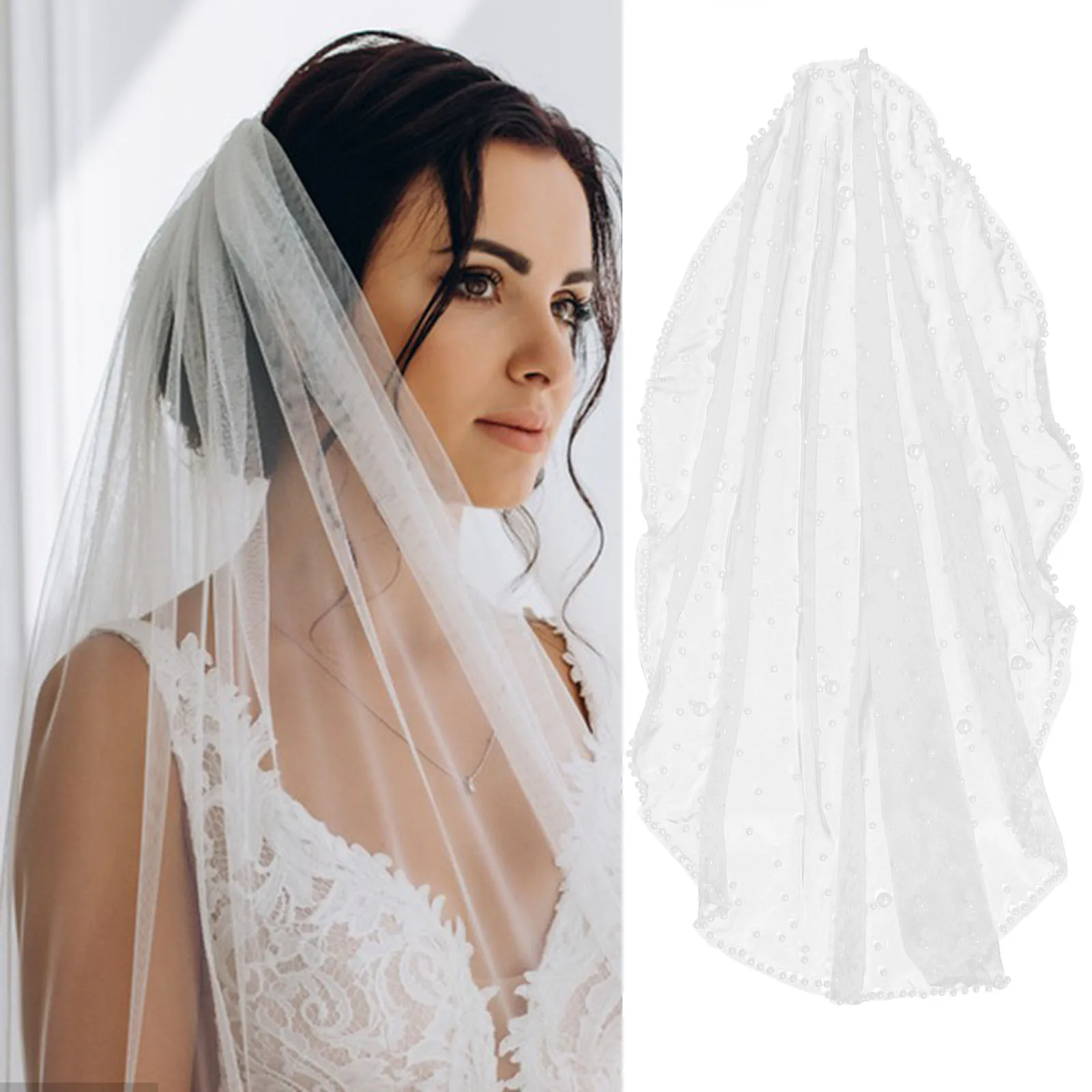 Pearl Bride Short White Wedding Veil For Women Bridal Face Veil Korean Style Lace Birdcage Comb Prom Photo Prop
Pearl Bride Short White Wedding Veil For Women Bridal Face Veil Korean Style Lace Birdcage Comb Prom Photo Prop