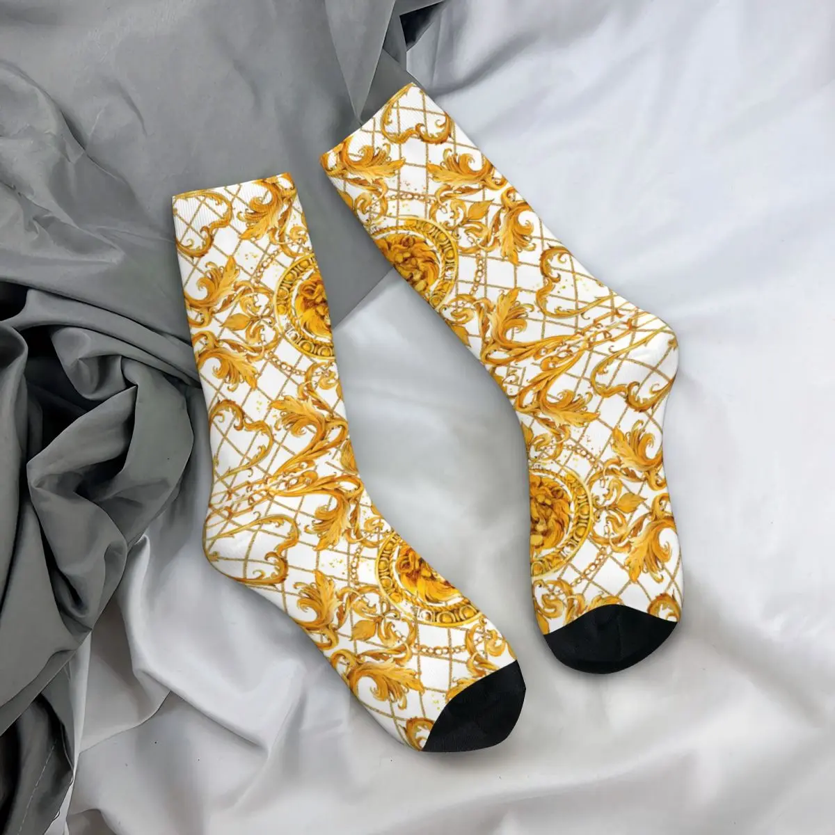 Colorful Golden Lion And Damask Ornament Soccer Socks Polyester Middle Tube Socks for Women Men
Colorful Golden Lion And Damask Ornament Soccer Socks Polyester Middle Tube Socks for Women Men