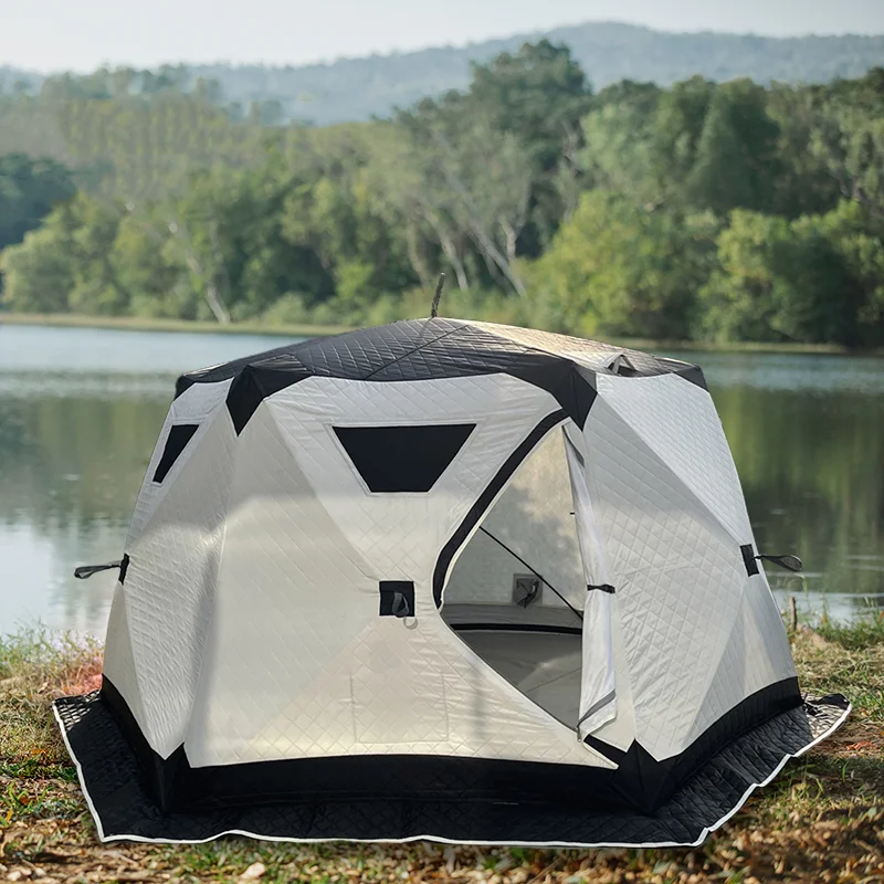 Outdoor Hexagon Sauna Tent Portable Pop up Custom Cube Hiking Insulated Ice Fishing Tent 6-7 People Winter Camping Hot Tent
Outdoor Hexagon Sauna Tent Portable Pop up Custom Cube Hiking Insulated Ice Fishing Tent 6-7 People Winter Camping Hot Tent