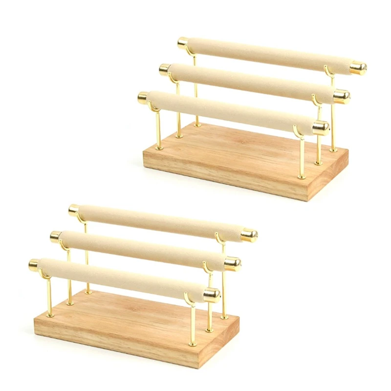 NEW-2X Wooden Jewelry Display Stand Ring Holder T-Bar Display Bracelets Anklets Jewelry Display Packaging Jewelry Tool
NEW-2X Wooden Jewelry Display Stand Ring Holder T-Bar Display Bracelets Anklets Jewelry Display Packaging Jewelry Tool