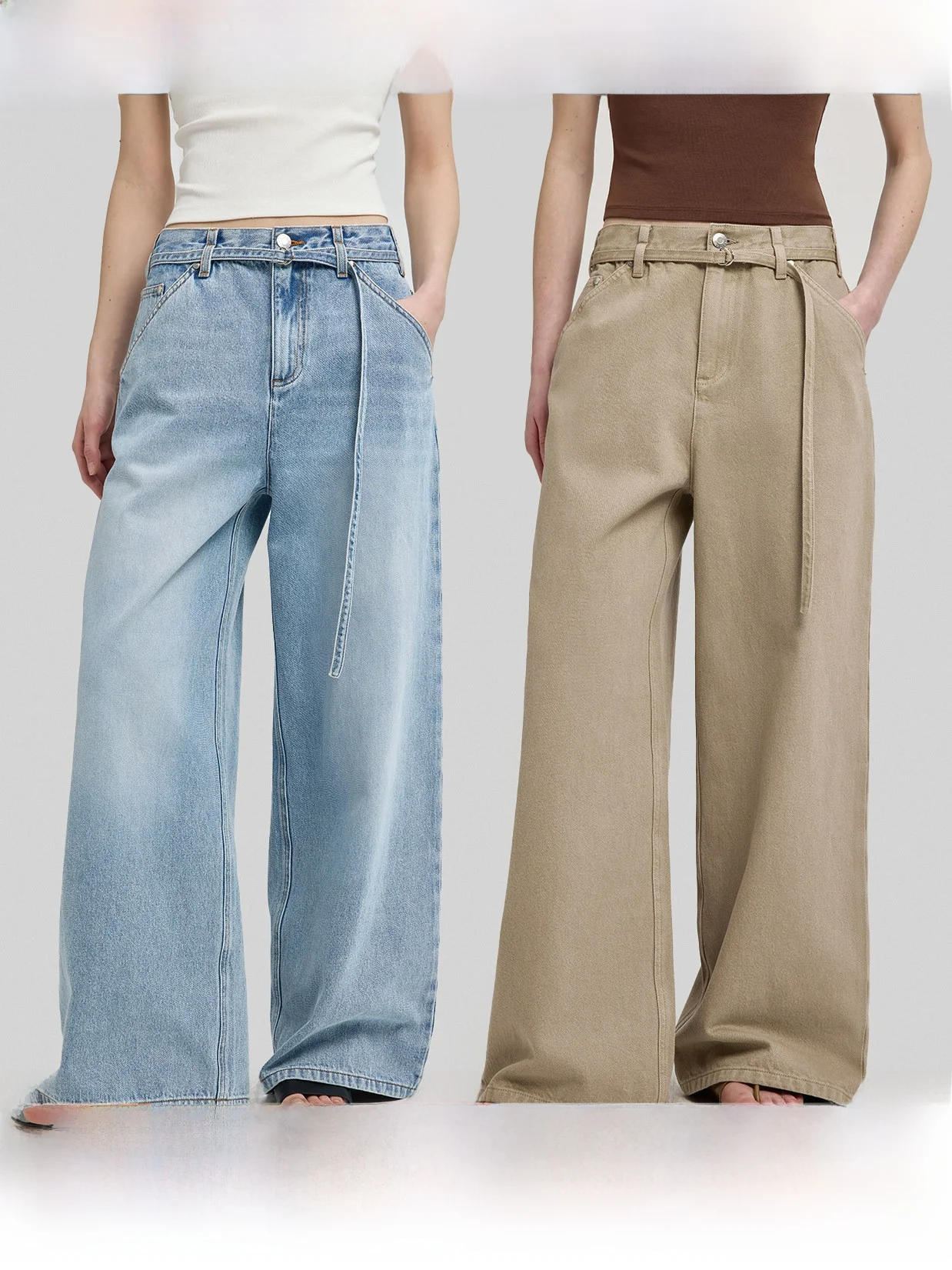 Stylish High Waist Dyed Adjustable Slim Belt Wide Leg Jeans Cool And HandsomeKEIGAN Minimalist Style Cotton Denim
Stylish High Waist Dyed Adjustable Slim Belt Wide Leg Jeans Cool And HandsomeKEIGAN Minimalist Style Cotton Denim