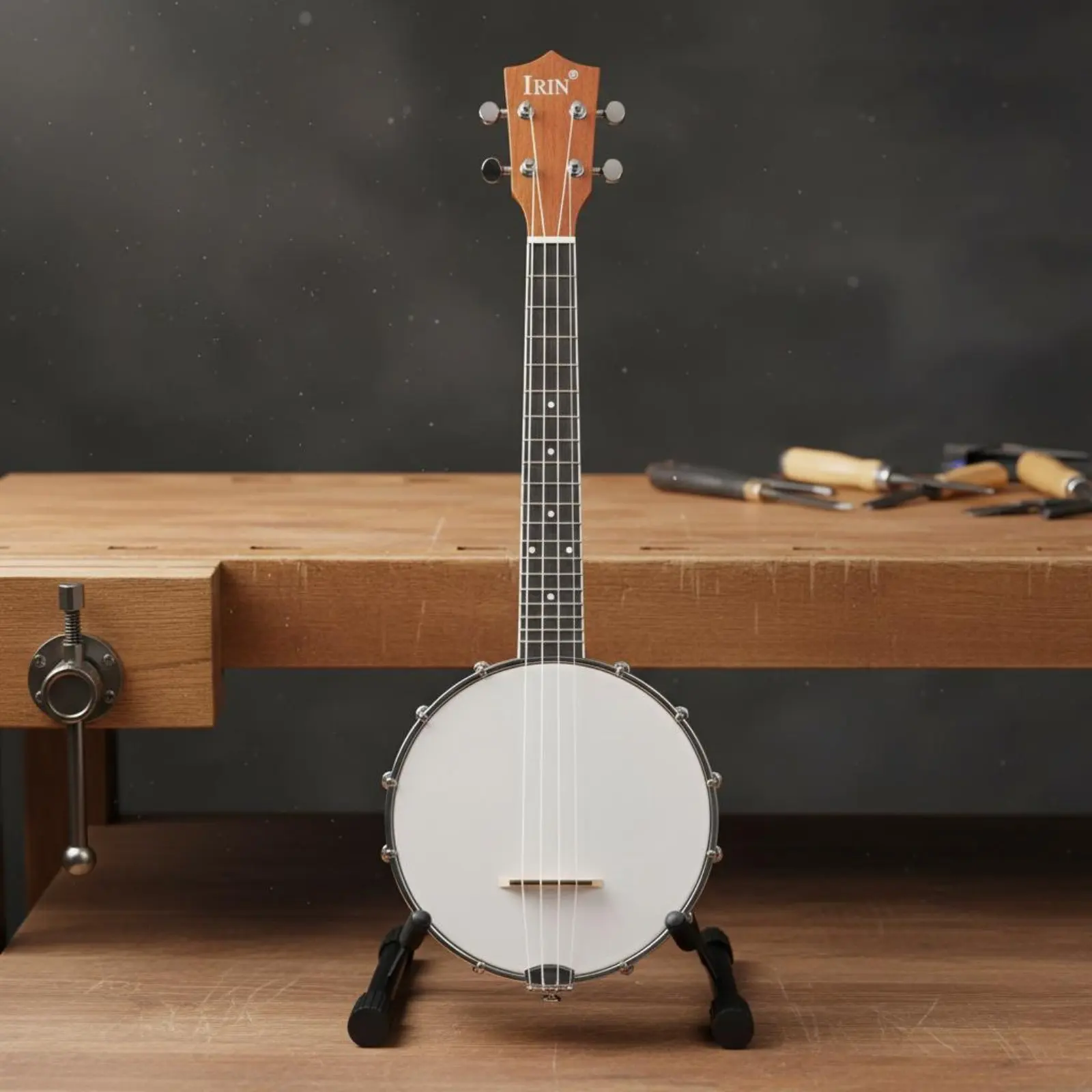 4 String Banjo Includes Gig Bag Acoustic Banjo Instrument Strings Improved Intonation Portable for Performance
4 String Banjo Includes Gig Bag Acoustic Banjo Instrument Strings Improved Intonation Portable for Performance