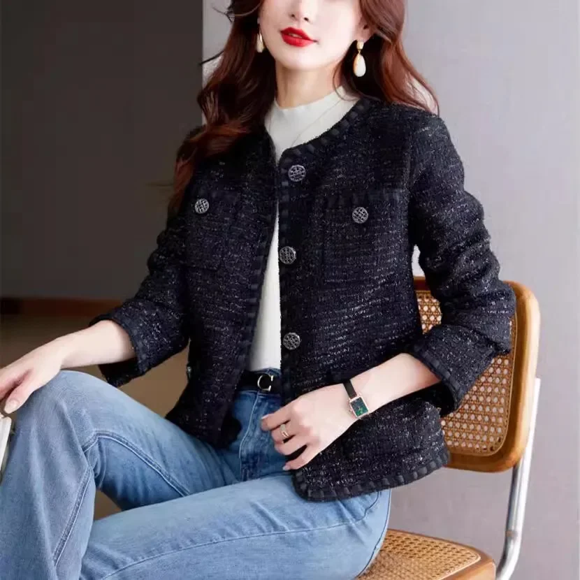 Korean Women's Coat Spring Autumn New Temperament Jacket French Small Fragrance Outerwear Short Casual Overcoat Female Tide Q118
Korean Women's Coat Spring Autumn New Temperament Jacket French Small Fragrance Outerwear Short Casual Overcoat Female Tide Q118
