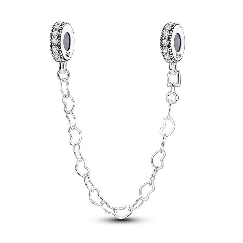 Fit DIY 925 Original Bracelets Heart To Heart Rubber Stopper Safety Chain 925 Silver Charms Pendant DIY Birthday Jewelry Gifts
Fit DIY 925 Original Bracelets Heart To Heart Rubber Stopper Safety Chain 925 Silver Charms Pendant DIY Birthday Jewelry Gifts