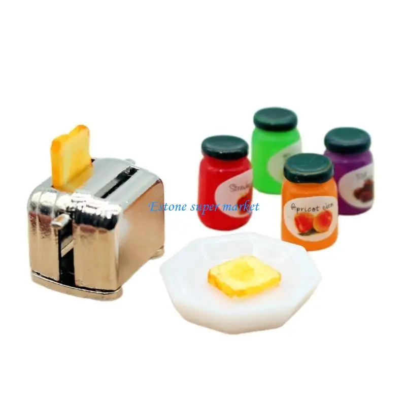 090B Highly Detailed Miniature Toaster with Jams Model Set Kitchen Scene Display Accessory for 1/12 Dollhouses Decoration
090B Highly Detailed Miniature Toaster with Jams Model Set Kitchen Scene Display Accessory for 1/12 Dollhouses Decoration