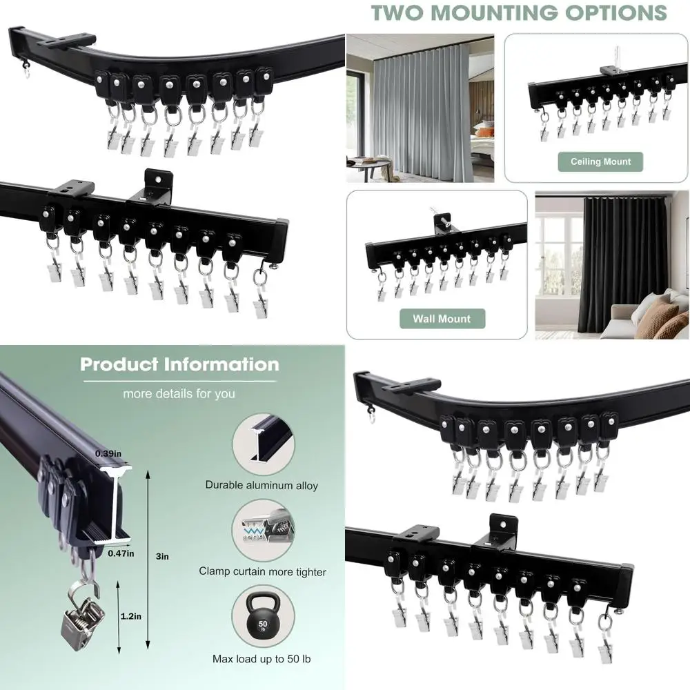 Adjustable Ceiling-Mounted Bendable Curtain Track for Room Dividers, Heavy Duty Rails for Privacy in Bedrooms, Hospitals, and Sh
Adjustable Ceiling-Mounted Bendable Curtain Track for Room Dividers, Heavy Duty Rails for Privacy in Bedrooms, Hospitals, and Sh
