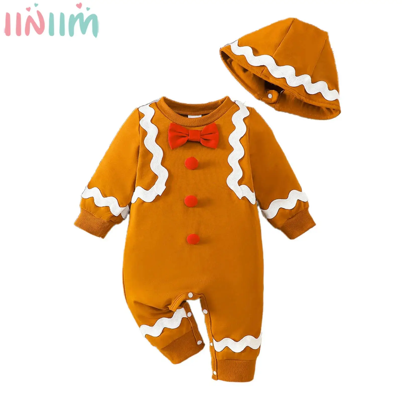 Baby Christmas Costume Gingerbread Man Xmas Tree Elf Cosplay Clothes Boys Girls Rompers for New Year Party Carnival Photography
Baby Christmas Costume Gingerbread Man Xmas Tree Elf Cosplay Clothes Boys Girls Rompers for New Year Party Carnival Photography