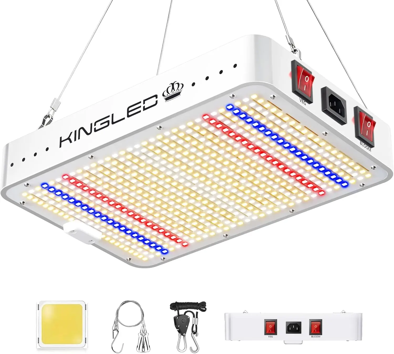Grow Lights, KP1500 Full Grow Lamp for Indoor Plant, Veg Bloom Dual Mode, 2x4 Coverage
Grow Lights, KP1500 Full Grow Lamp for Indoor Plant, Veg Bloom Dual Mode, 2x4 Coverage