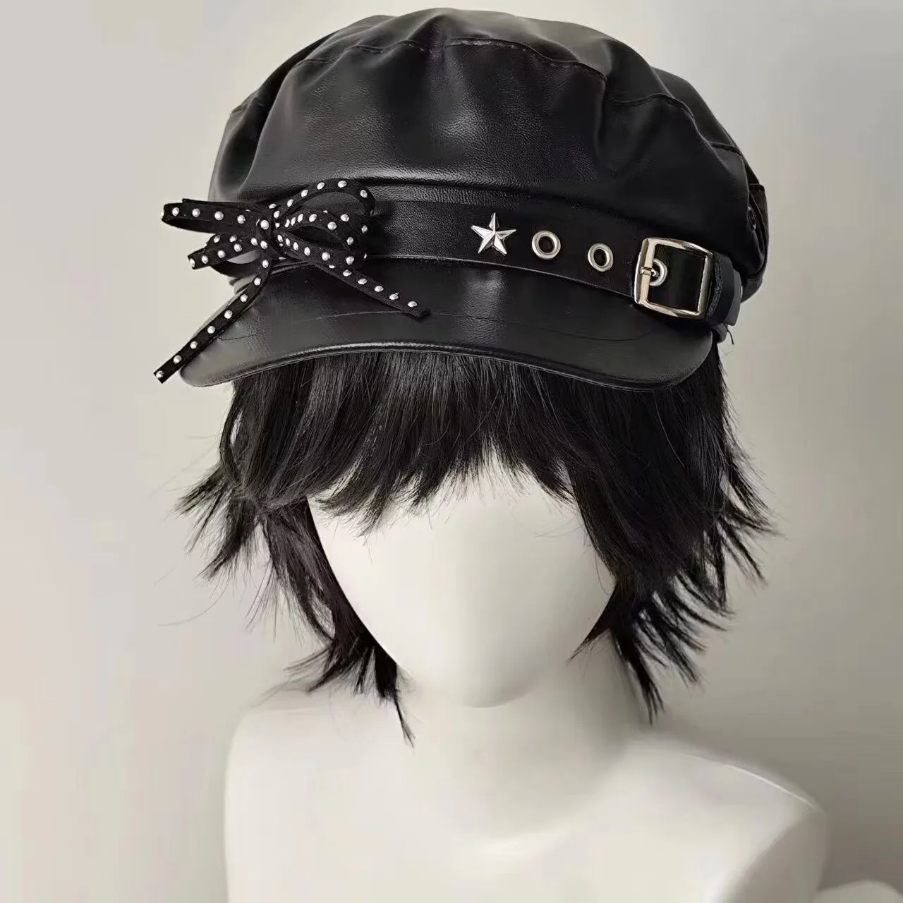Women Gothic Y2K White Military Cap Punk Style Star & Bow Decorated Buckle Beret Harajuku Streetwear Cool Hat for Girls
Women Gothic Y2K White Military Cap Punk Style Star & Bow Decorated Buckle Beret Harajuku Streetwear Cool Hat for Girls