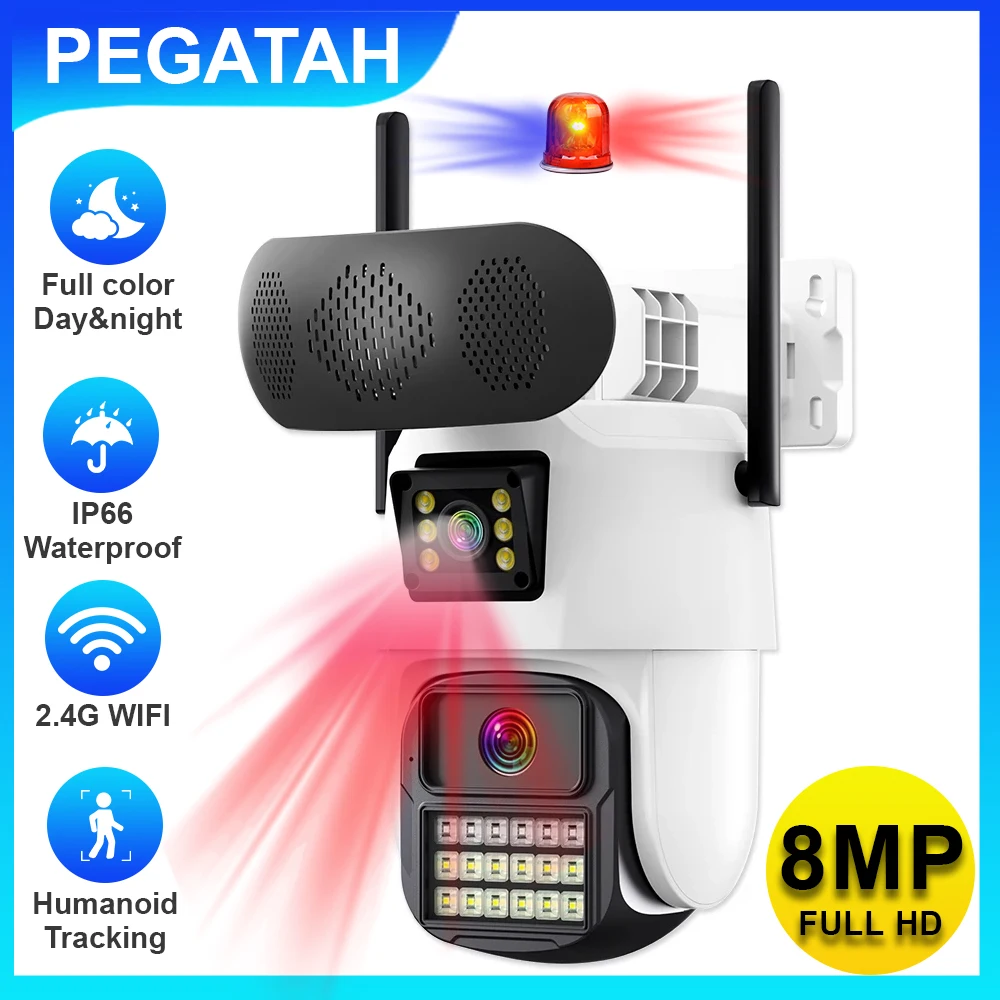 8MP IP Camera Outdoor WiFi Color Security Protection Cameras Auto Tracking Wireless CCTV Camera Night Vision Two Way Audio
8MP IP Camera Outdoor WiFi Color Security Protection Cameras Auto Tracking Wireless CCTV Camera Night Vision Two Way Audio