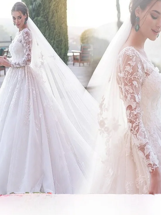 Romantic Lace Angel Wedding Dress Long Sleeve Princess Bride Gown W6192 Sweet Style One Shoulder mid Waist Zipper Long Train
Romantic Lace Angel Wedding Dress Long Sleeve Princess Bride Gown W6192 Sweet Style One Shoulder mid Waist Zipper Long Train